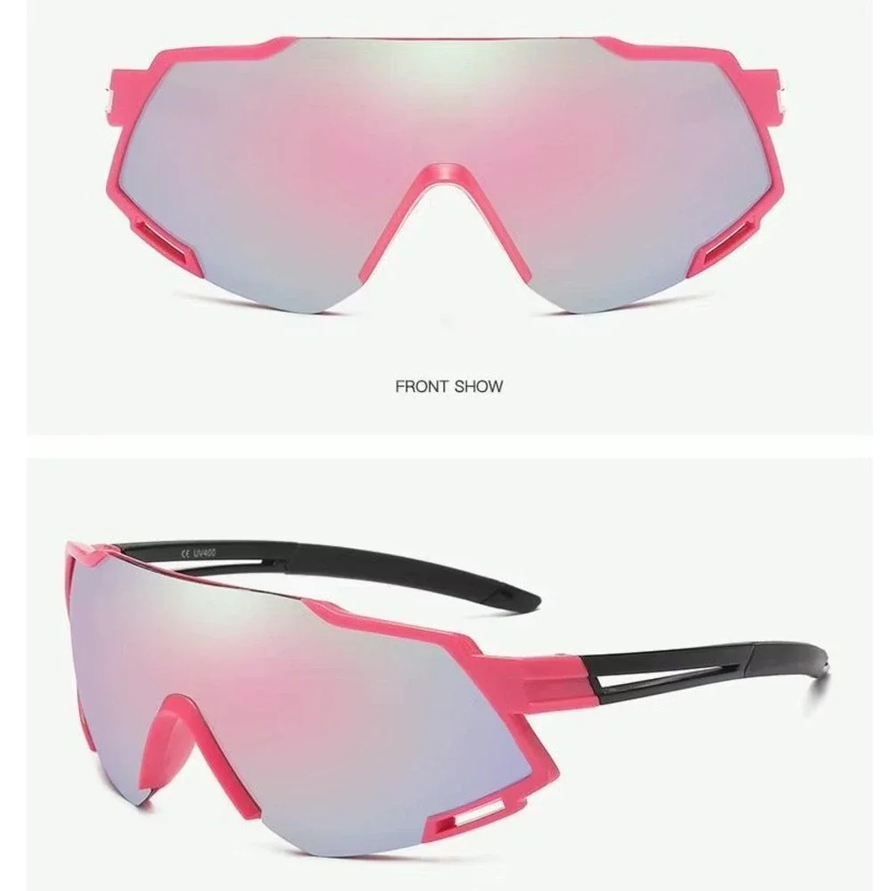 Sports Sunglasses Pink Mirror‎ Lens Outdoor Driving Golfing Single Lens Style